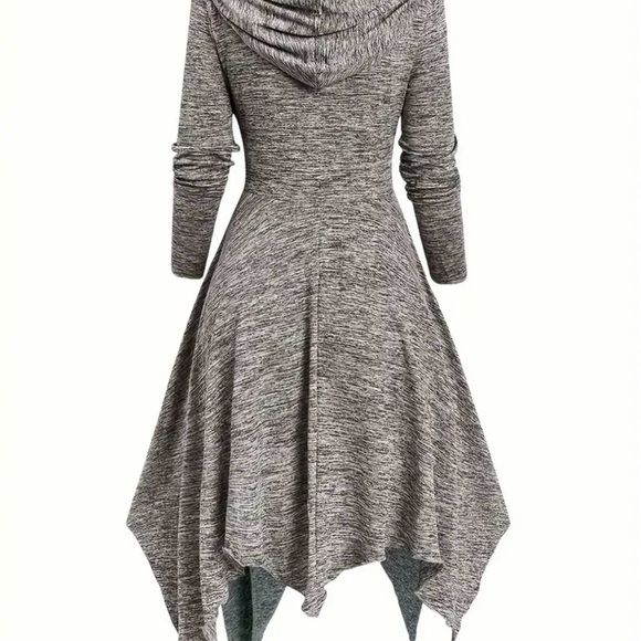 Elegant Gray Layered Women's Dress - Picture 2 of 6